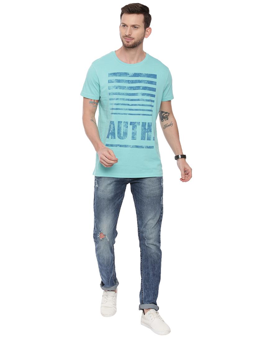 blue front print t-shirt - 17342246 - Standard Image - 3