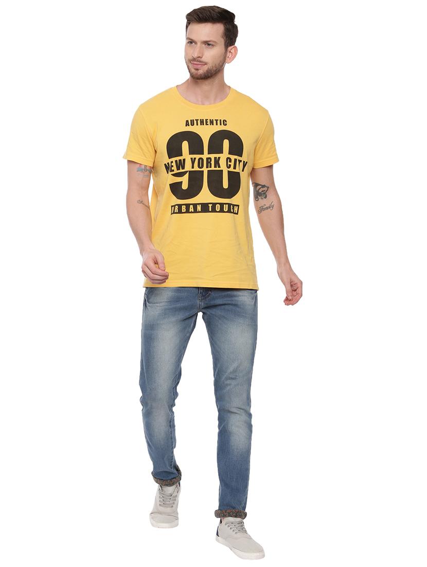 yellow front print t-shirt - 17342251 - Standard Image - 3