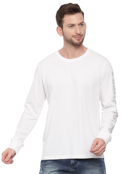 white front print t-shirt - 17342255 - Standard Image - 0