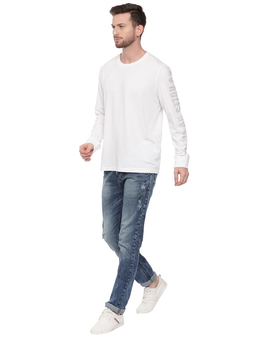 white front print t-shirt - 17342255 - Standard Image - 3