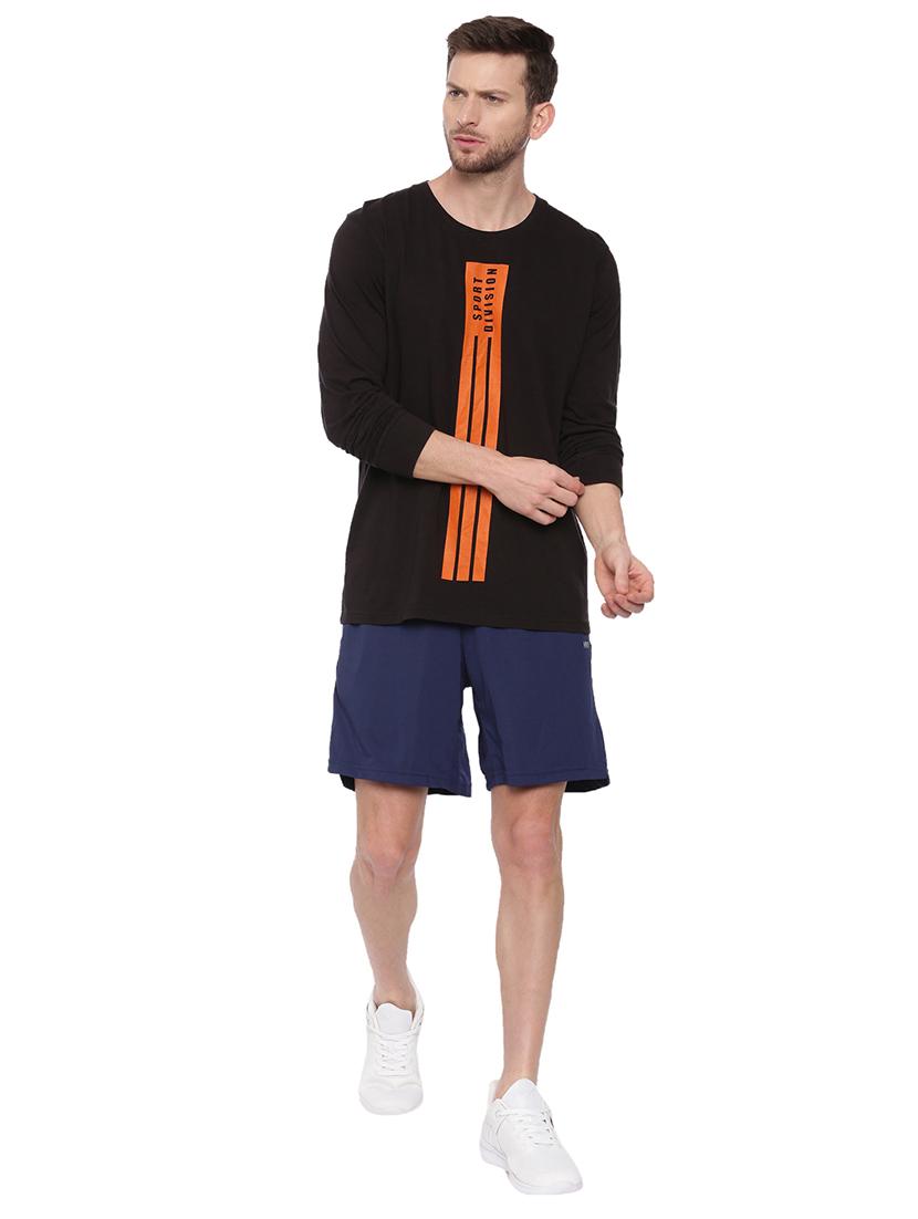 black front print t-shirt - 17342258 - Standard Image - 3
