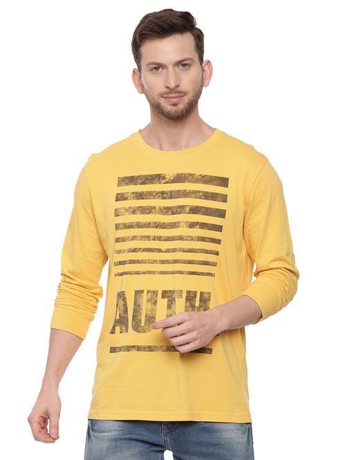 yellow front print t-shirt - 17342266 -  Standard Image - 0