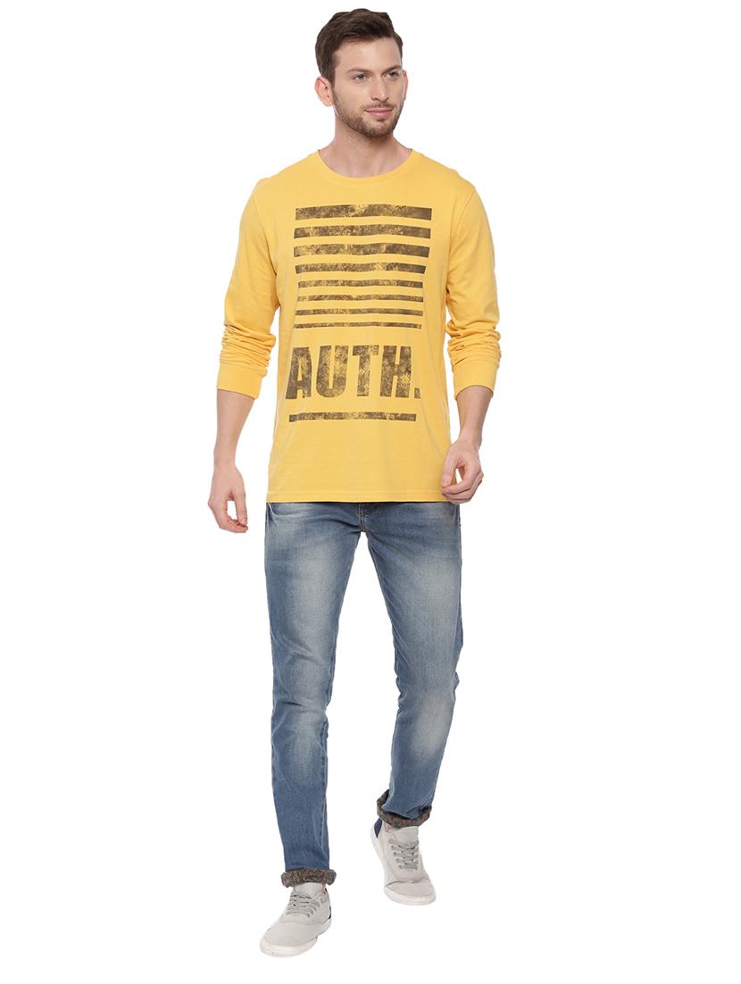yellow front print t-shirt - 17342266 - Standard Image - 3