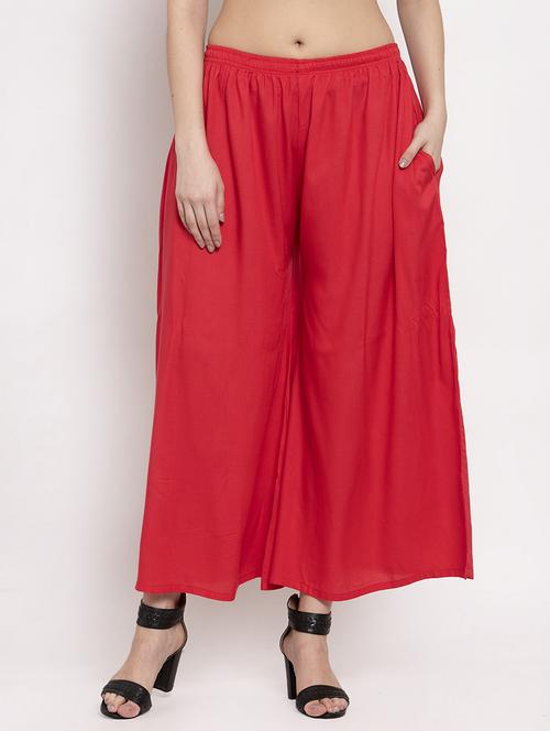 tie front flared palazzo - 17342806 - Standard Image - 0