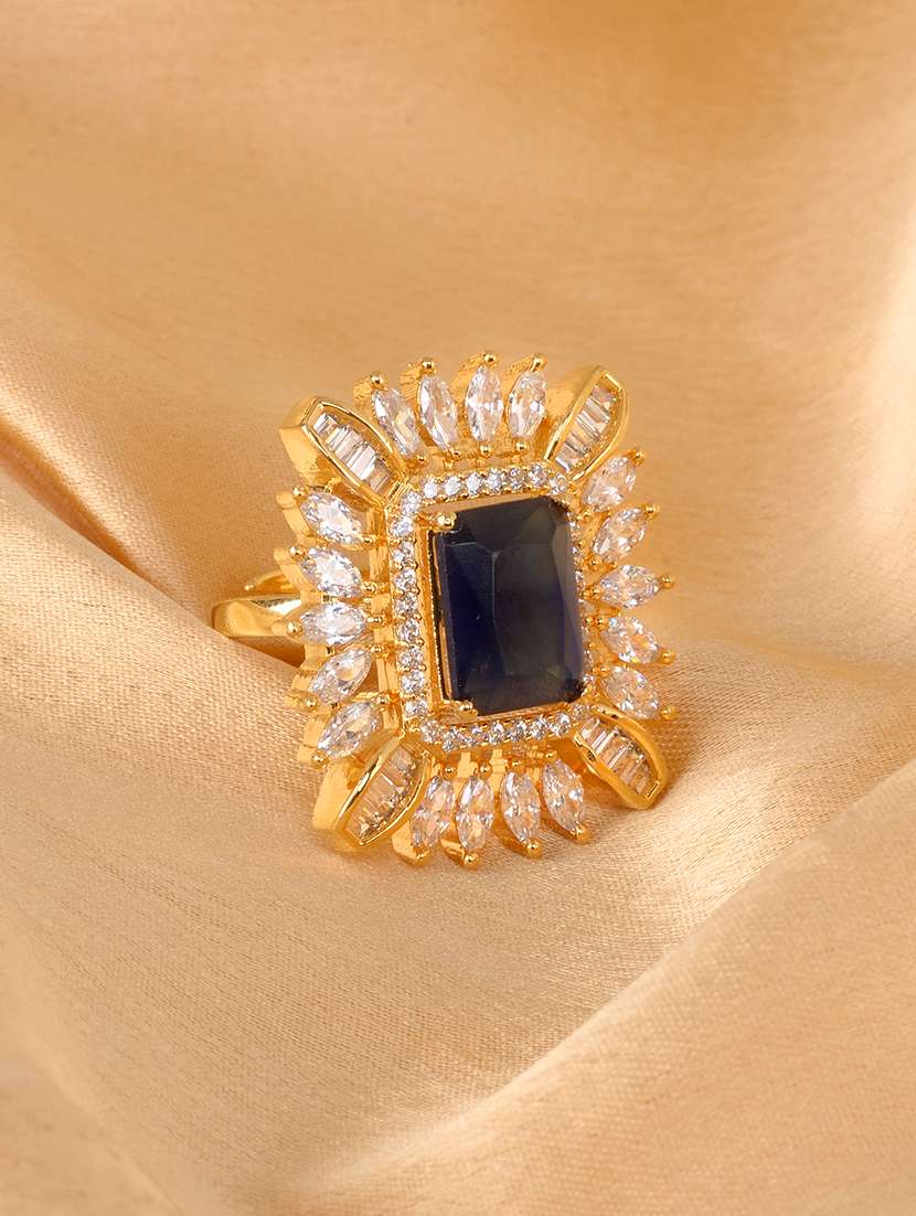 blue brass finger  ring