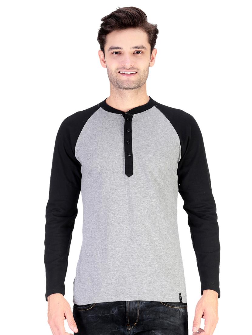 black color block raglan t-shirt - 17344569 - Zoom Image - 0