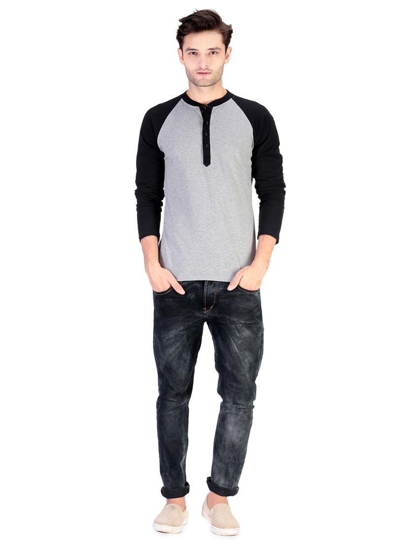 black color block raglan t-shirt - 17344569 - Standard Image - 3