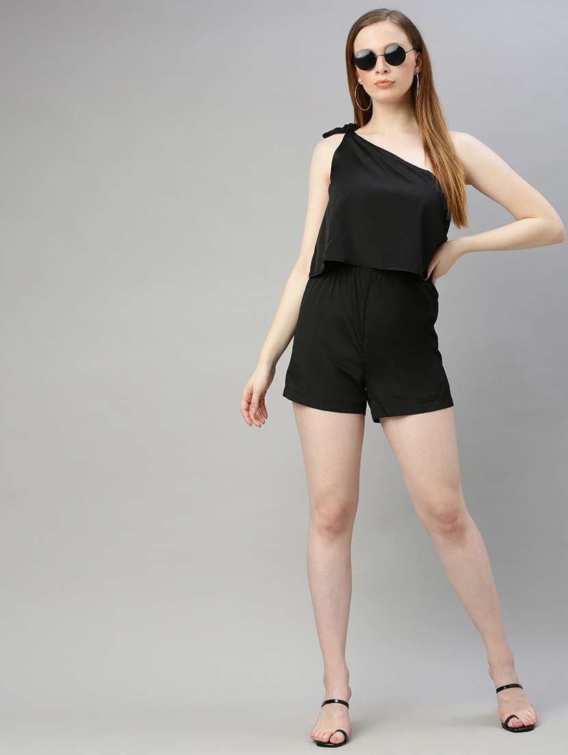 tie up single shoulder romper  - 17345558 -  Standard Image - 3
