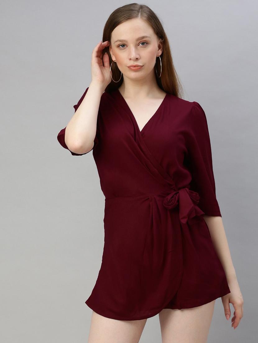 tie up wrap romper - 17345560 - Zoom Image - 0