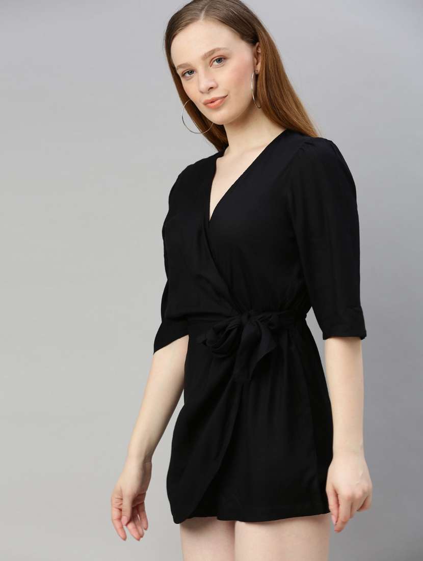 Tie Up Wrap Romper 