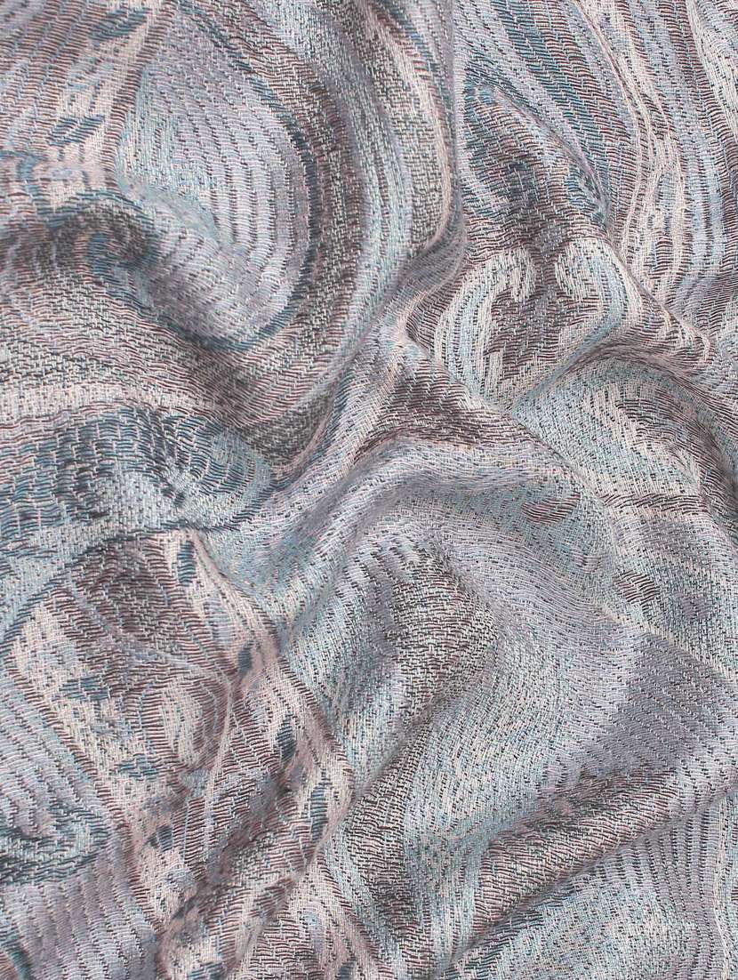 silver silk blend stole - 17345568 -  Standard Image - 5