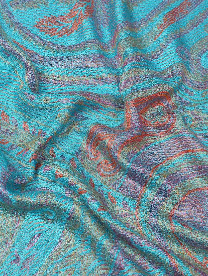 blue silk blend stole - 17345573 -  Standard Image - 5