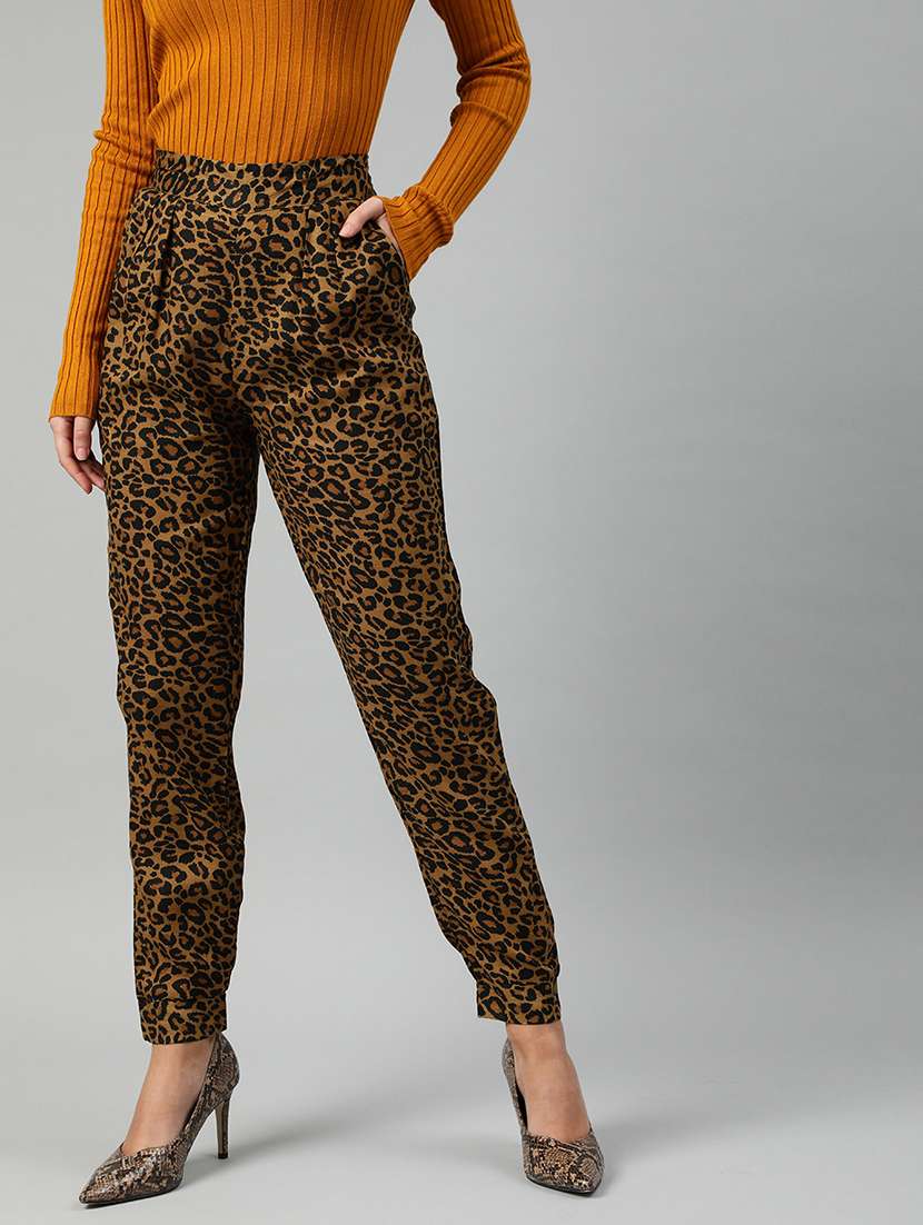brown modal regular track pants