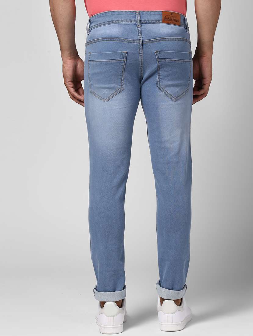 mens slim fit plain jeans - 17347490 - Standard Image - 3