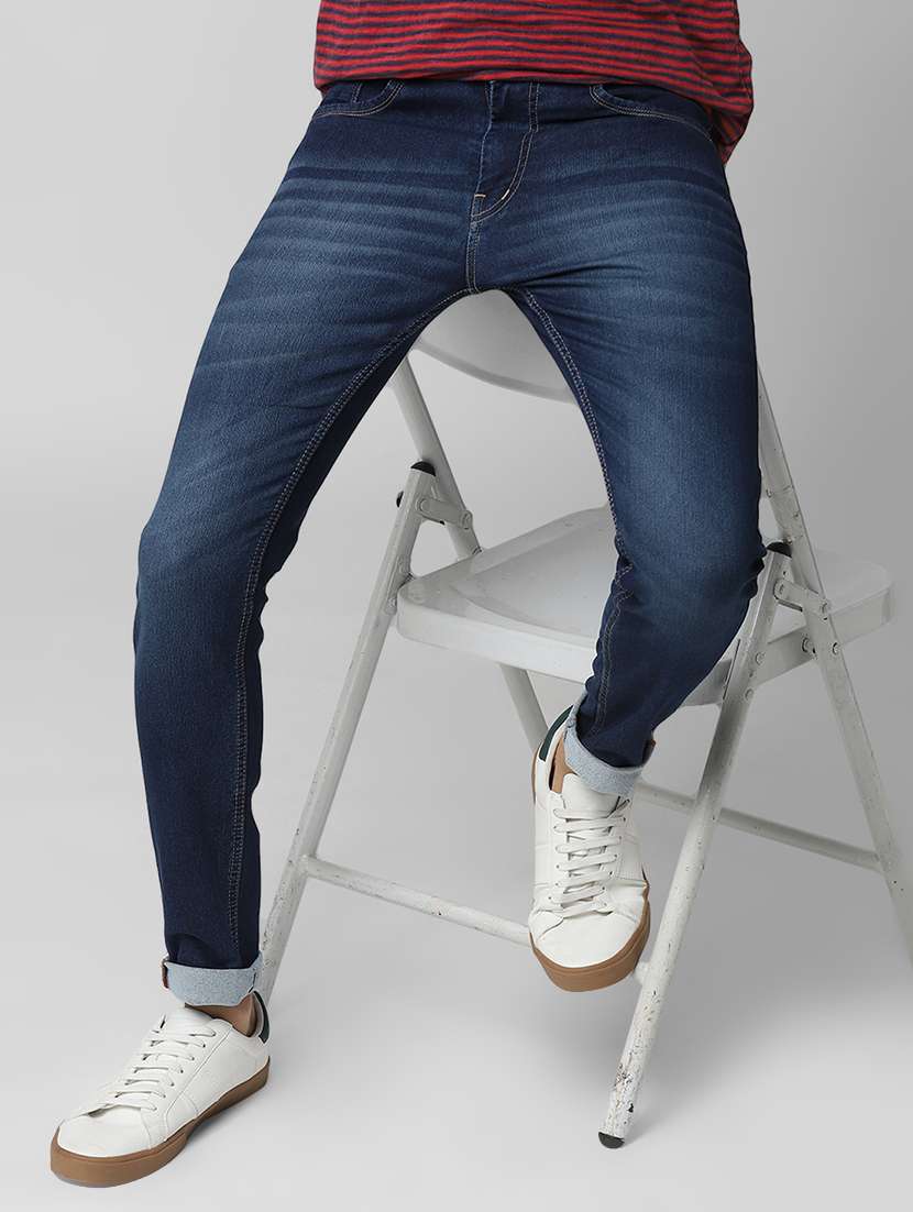 mens skinny fit plain jeans