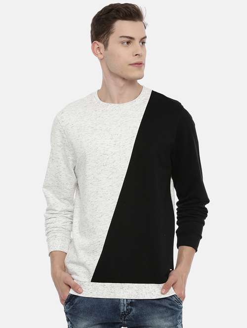 mens color block sweatshirt - 17347628 - Standard Image - 0