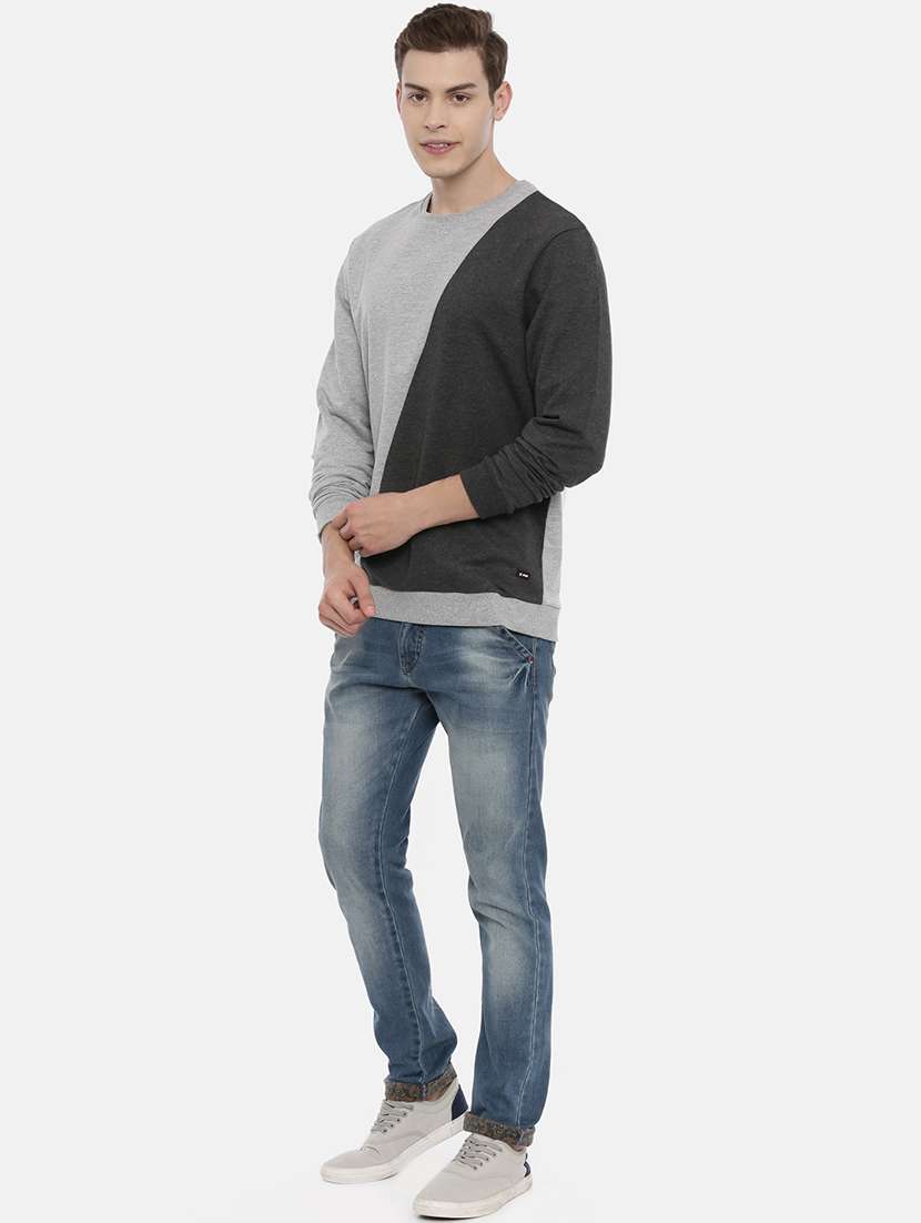 mens color block sweatshirt - 17347629 -  Standard Image - 3