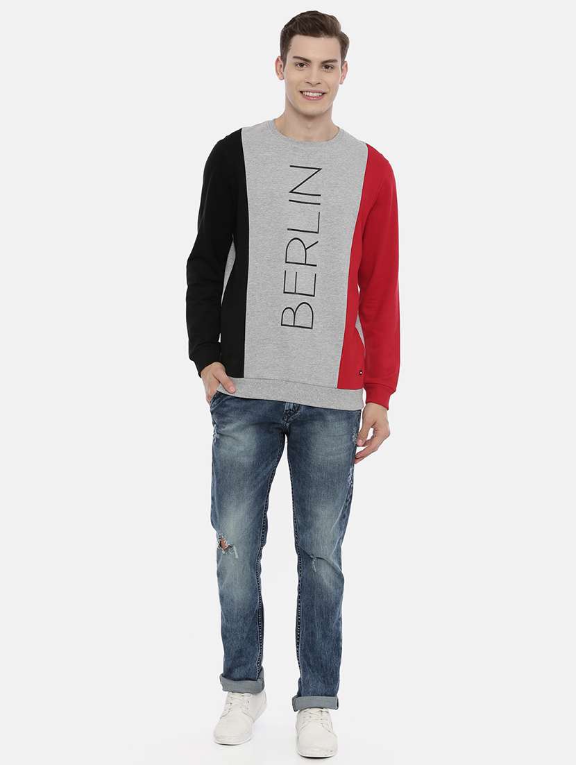 mens color block sweatshirt - 17347632 -  Standard Image - 3
