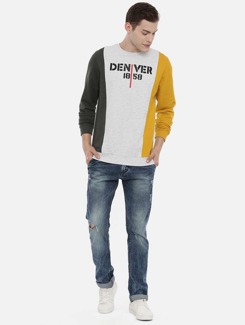 mens color block sweatshirt - 17347633 -  Standard Image - 3