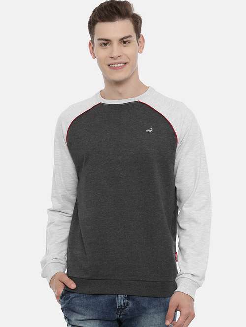 mens color block sweatshirt - 17347638 -  Standard Image - 0