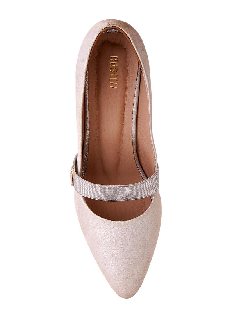 silver pu slip on pumps - 17347652 - Standard Image - 3