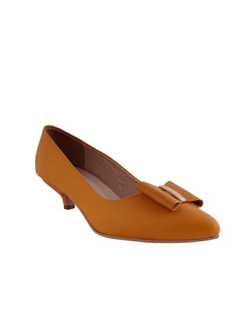 yellow pu slip on pumps - 17347663 - Standard Image - 0