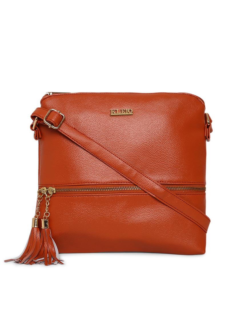 tan leatherette (pu) sling bag - 17348445 - Zoom Image - 0