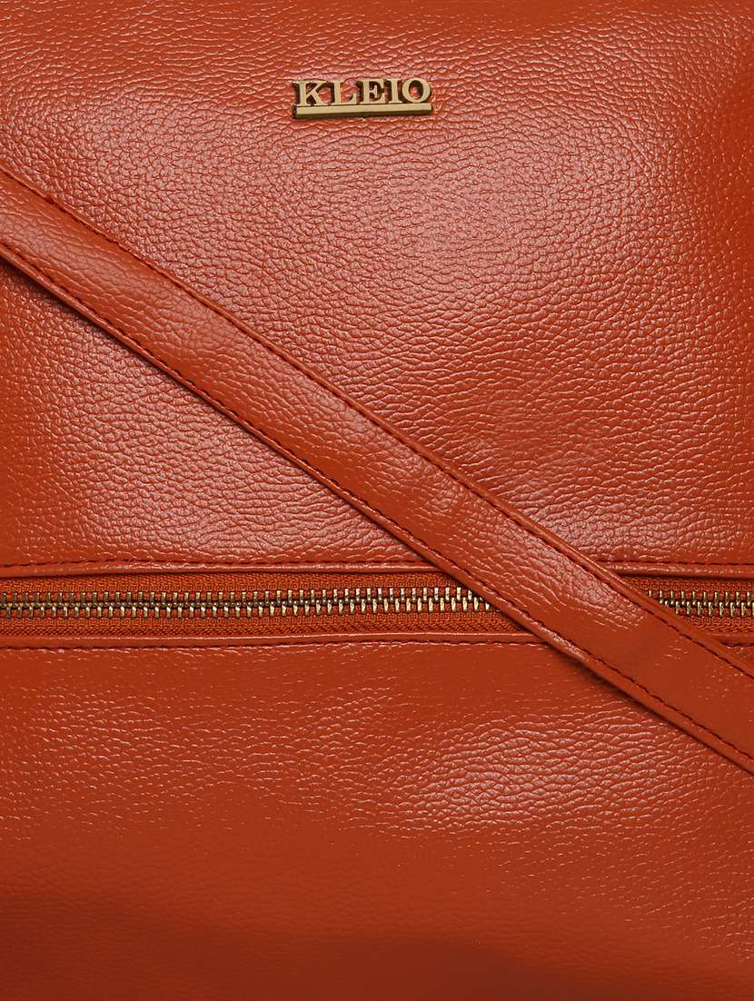 tan leatherette (pu) sling bag - 17348445 - Standard Image - 3