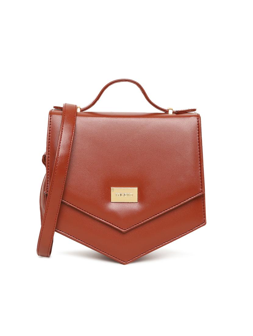 brown leatherette (pu) sling bag - 17348451 - Standard Image - 5