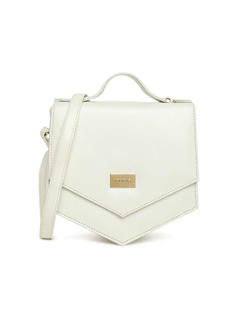 white leatherette (pu) sling bag - 17348454 - Zoom Image - 0
