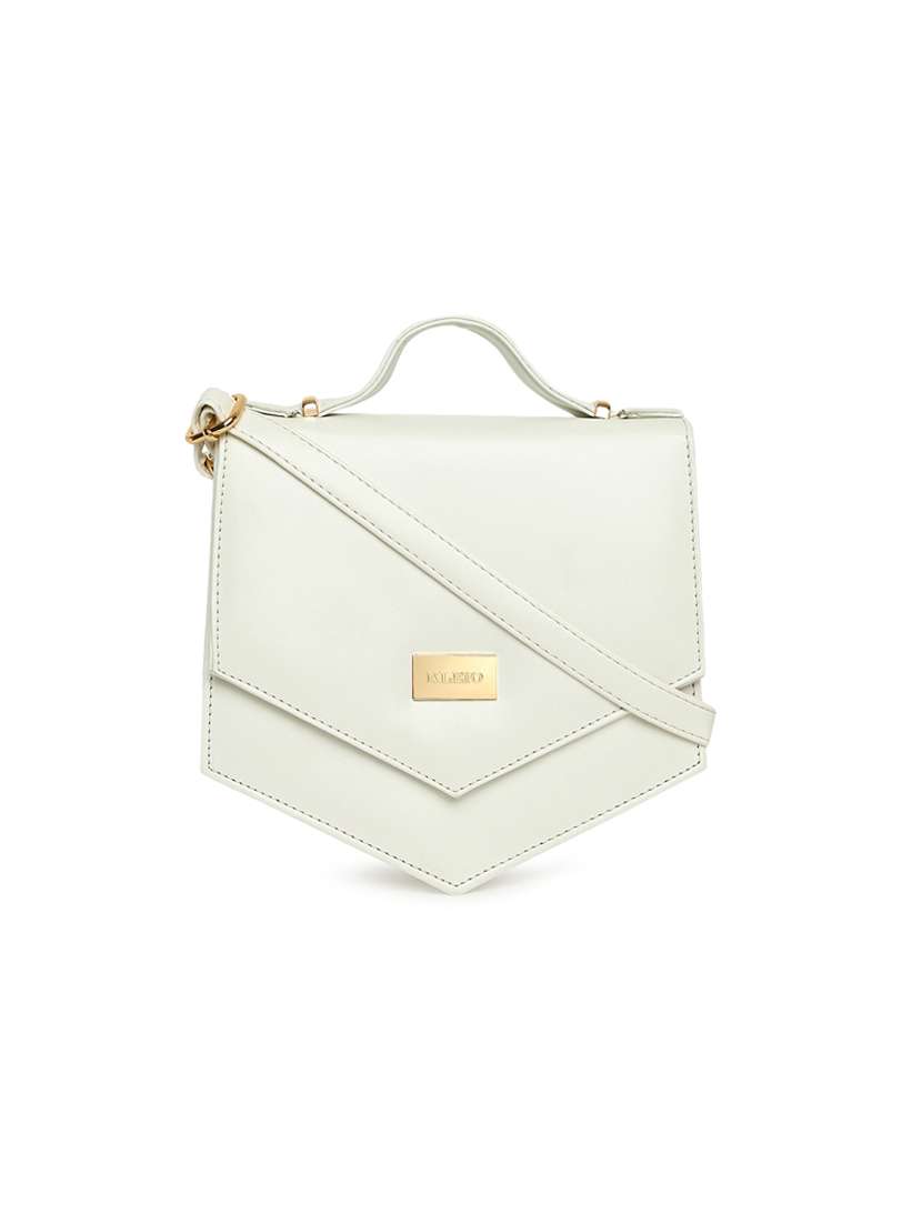 white leatherette (pu) sling bag - 17348454 - Standard Image - 5