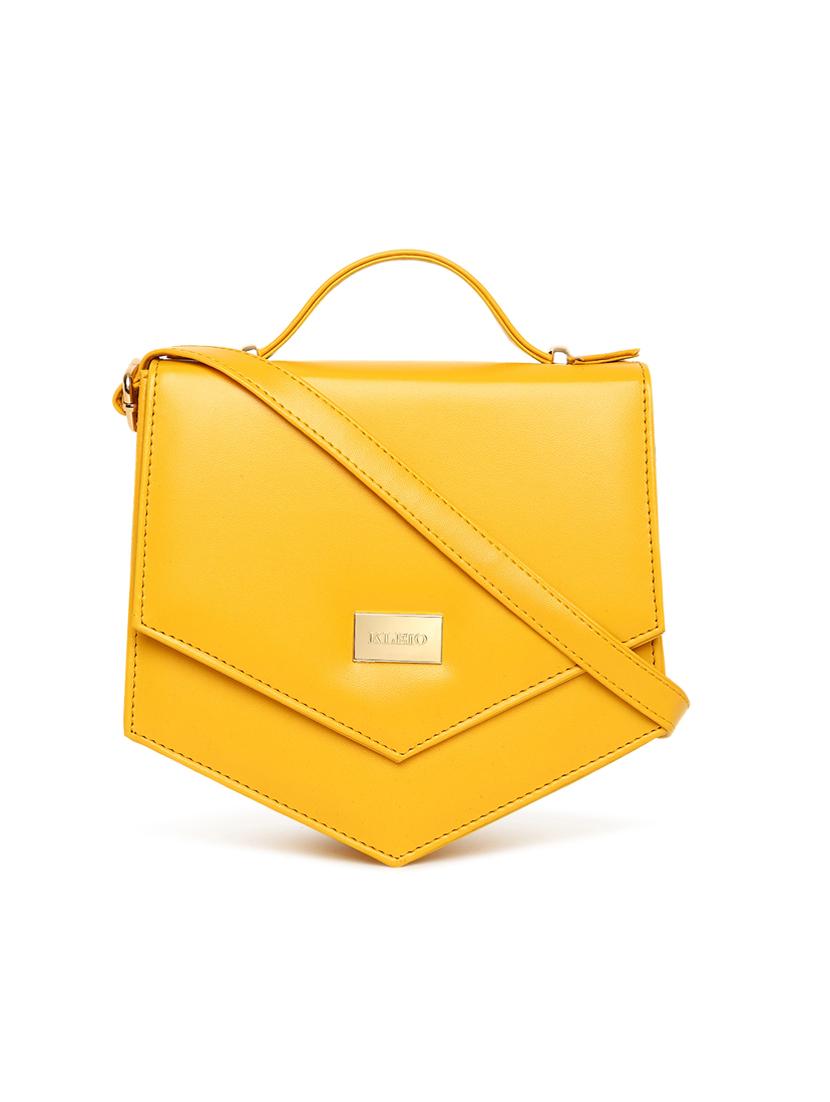 yellow leatherette (pu) sling bag - 17348455 -  Zoom Image - 0