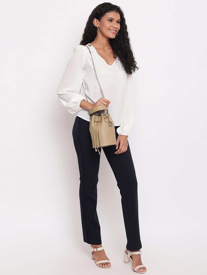 beige leatherette (pu) sling bag - 17348468 - Standard Image - 5