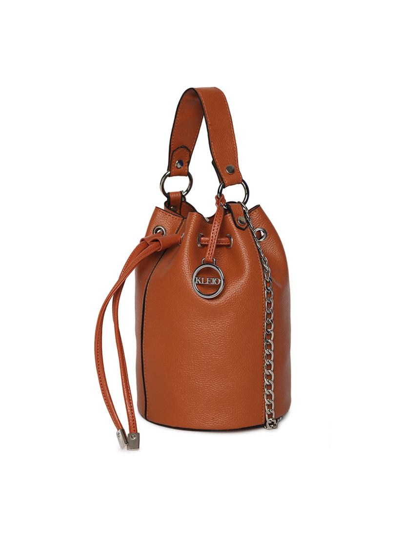 tan leatherette (pu) sling bag - 17348475 - Standard Image - 3