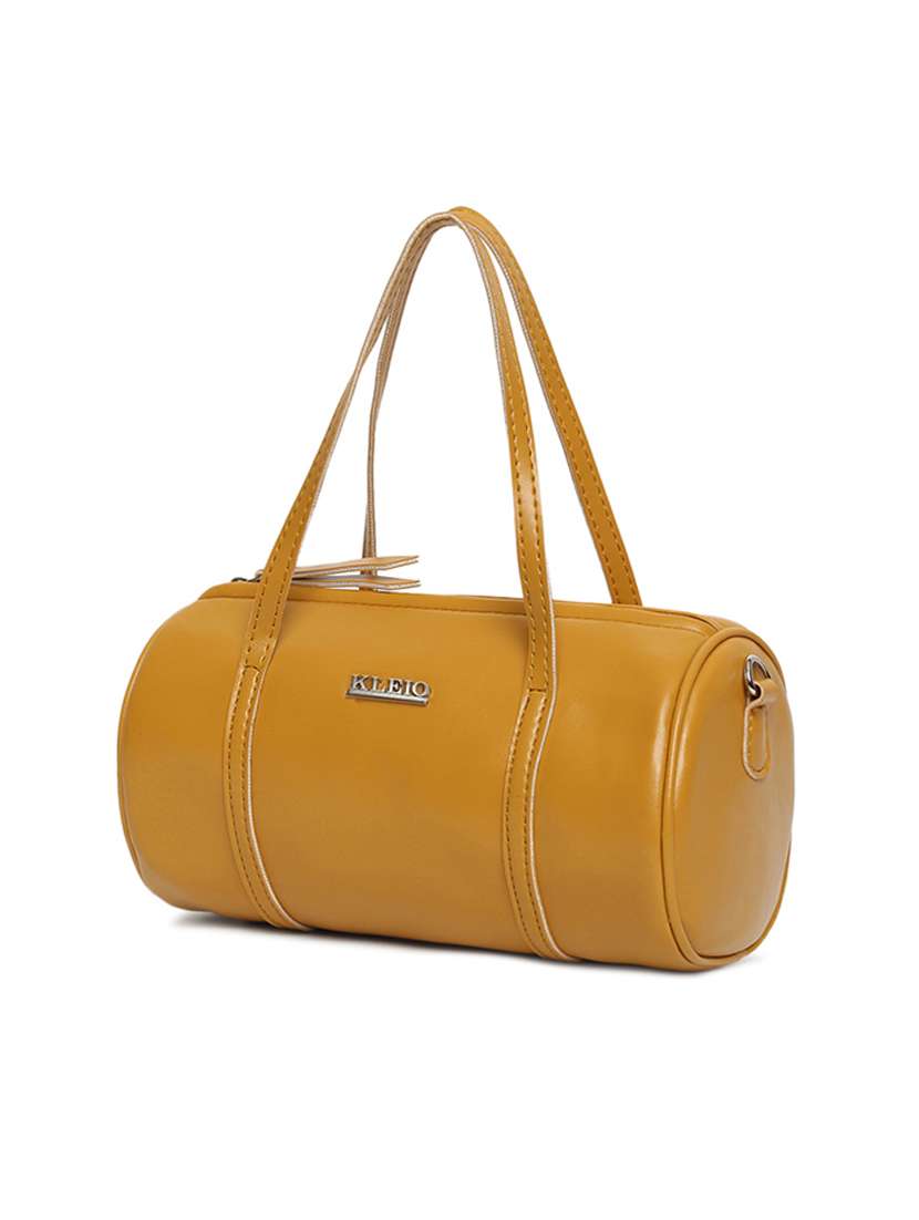 yellow leatherette (pu) handbag - 17348483 -  Standard Image - 3