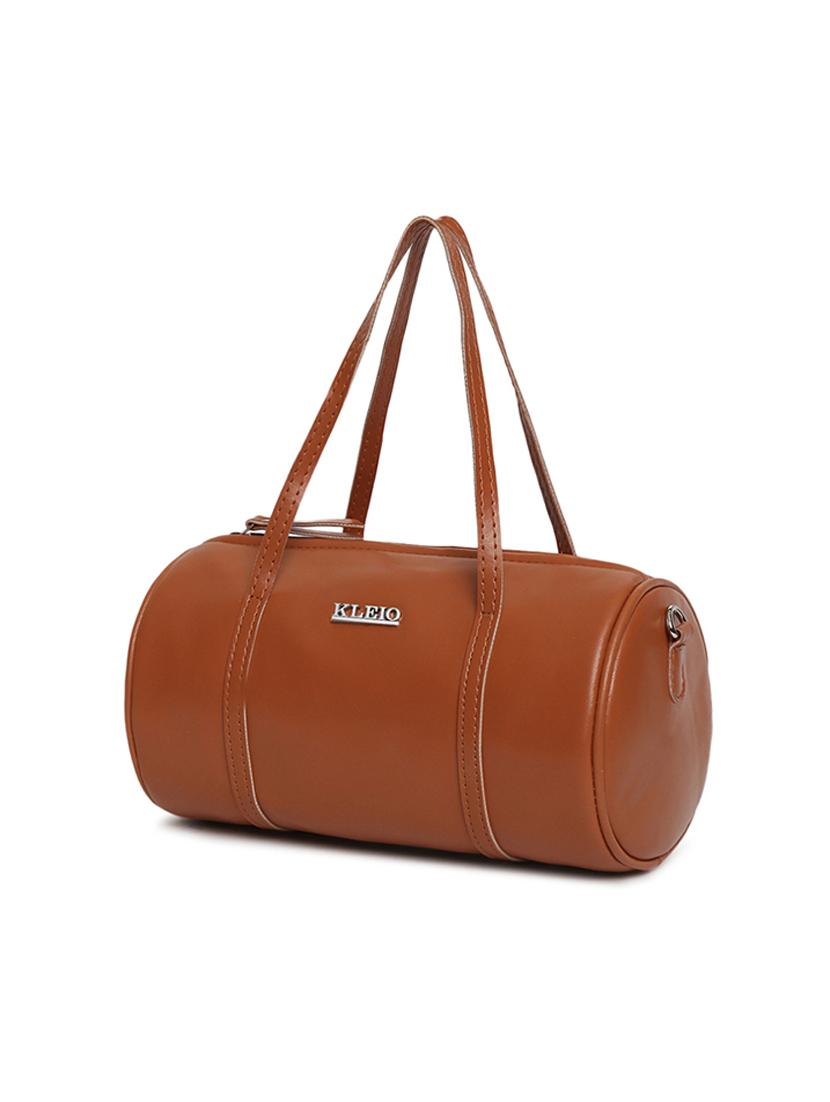 tan leatherette (pu) handbag - 17348487 - Standard Image - 3