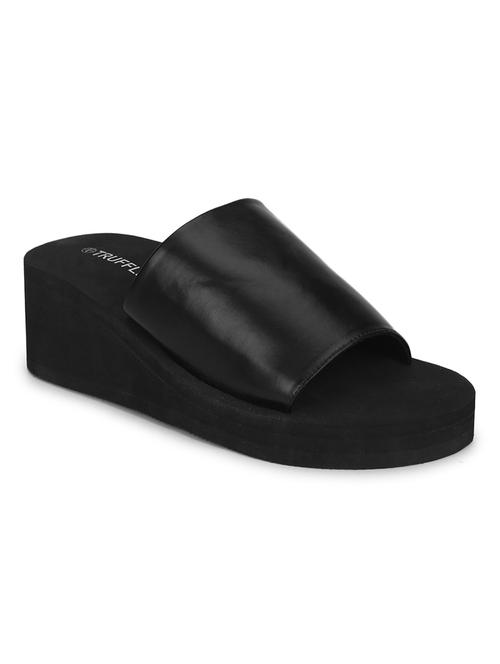 black slip on wedges - 17348995 -  Standard Image - 0