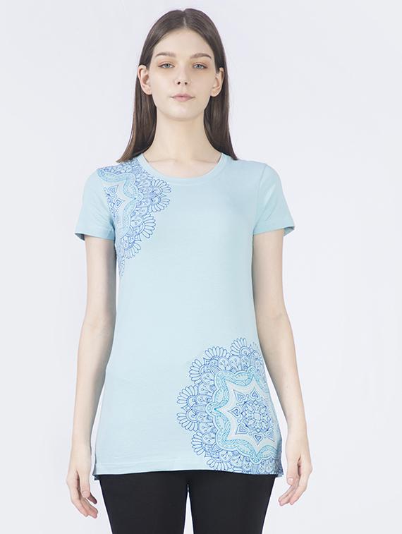 round neck printed tee - 17351652 - Zoom Image - 0