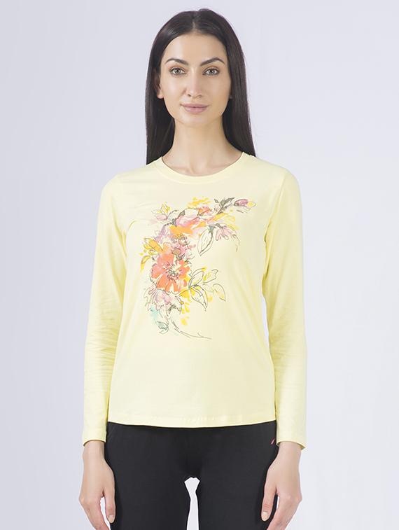 round neck floral tee - 17351656 -  Zoom Image - 0