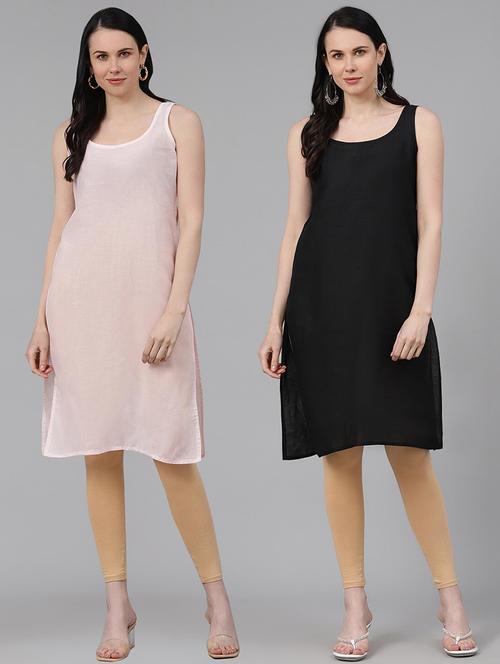 ada set of 2 pink & black camisole - 17353135 - Standard Image - 0