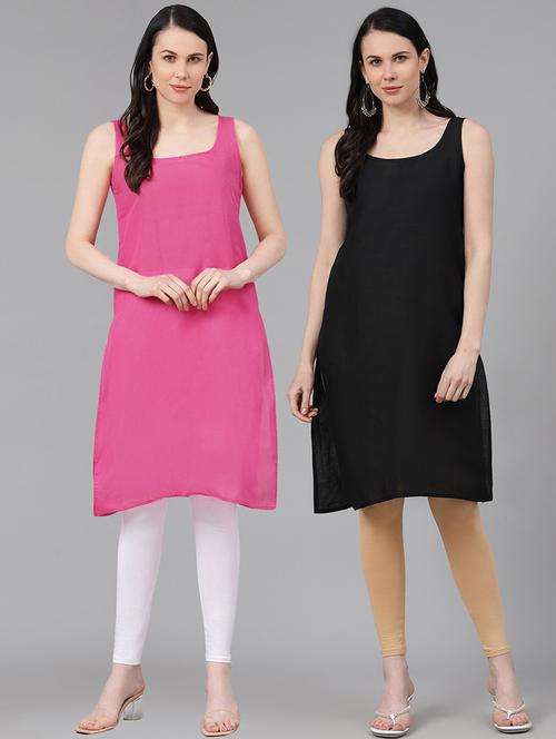 ada set of 2 onion pink & black camisole - 17353145 - Standard Image - 0