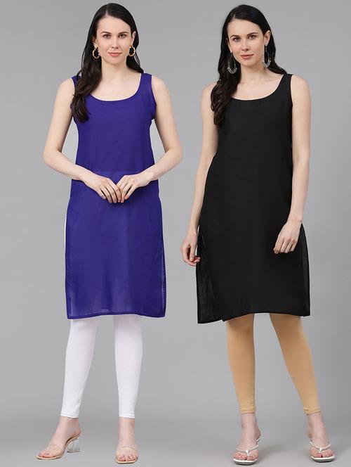 ada set of 2 royal blue & black camisole - 17353147 - Standard Image - 0