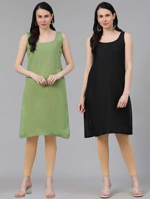 ada set of 2 dark green & black camisole - 17353148 - Standard Image - 0