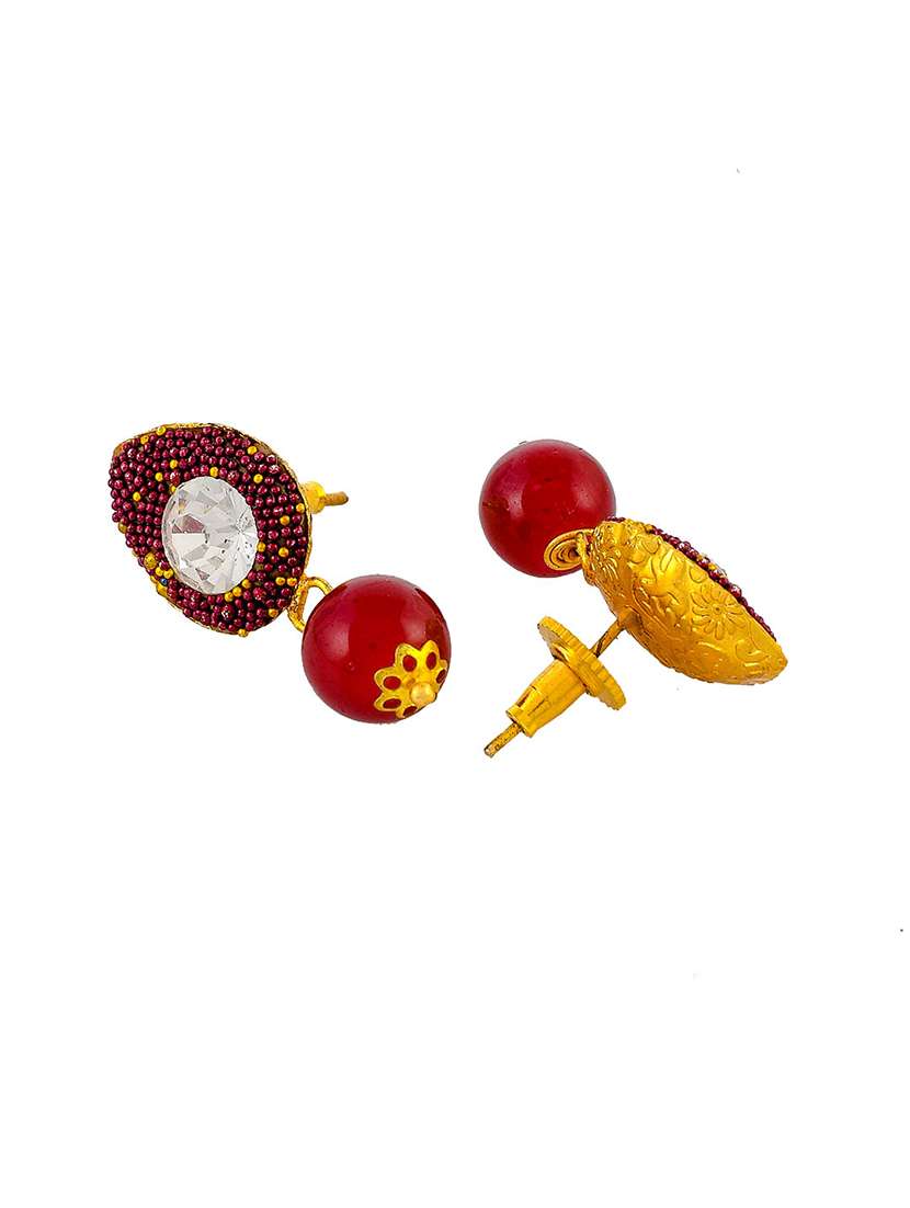gold brass necklaces and earring - 17354641 - Standard Image - 3