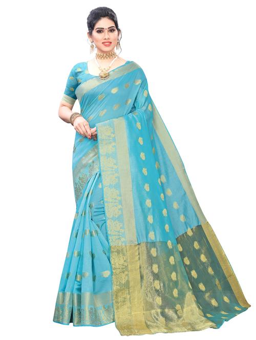 conversational bordered  saree with blouse - 17354680 -  Standard Image - 0