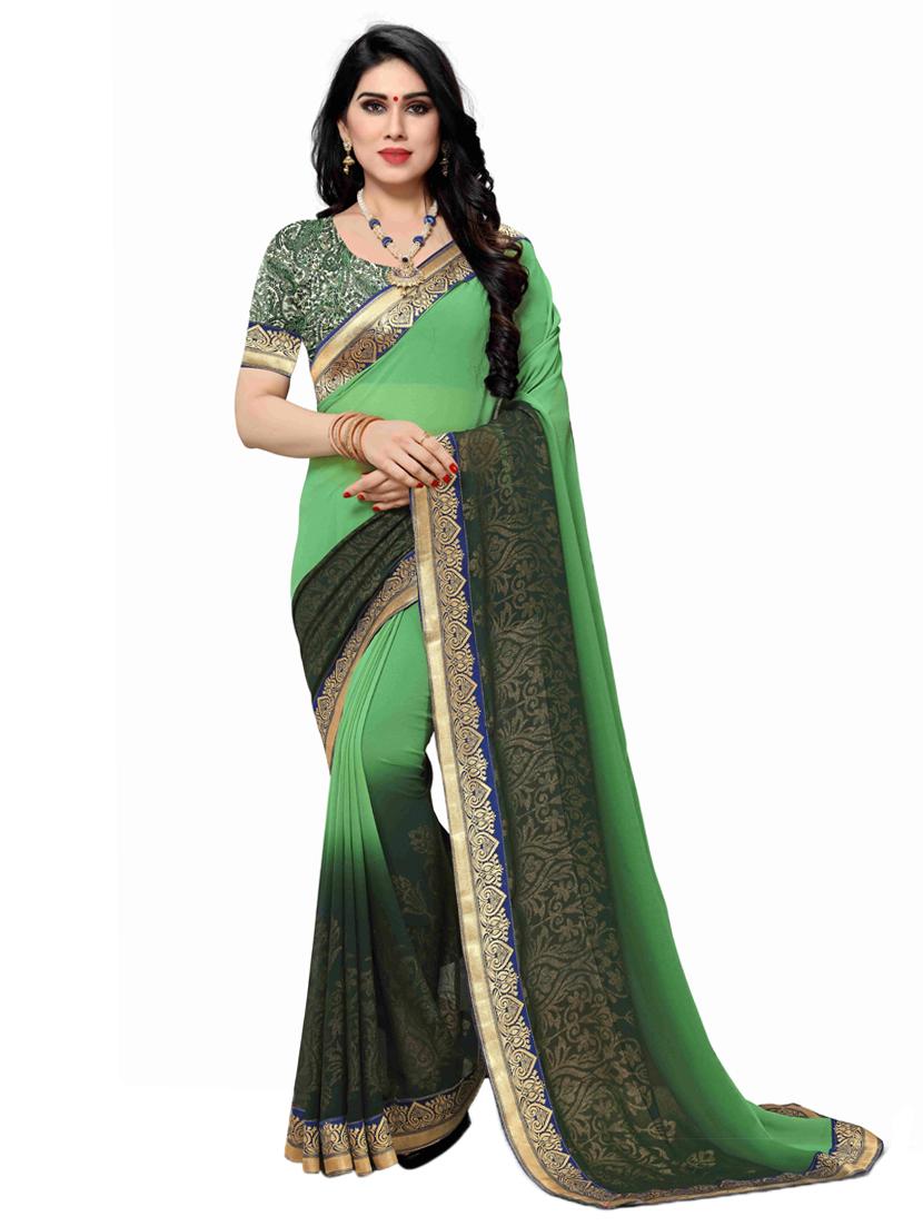 ombre printed saree with blouse - 17354742 - Zoom Image - 0