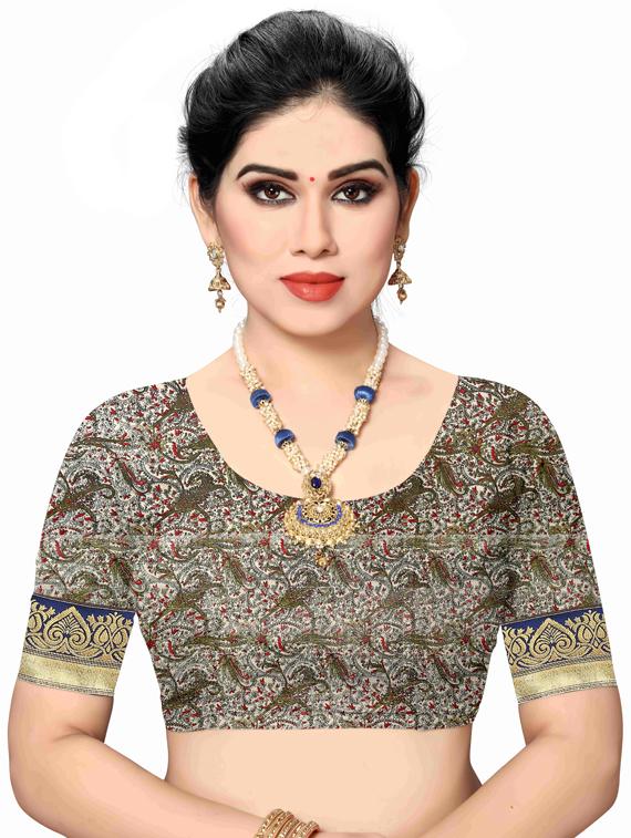 ombre printed saree with blouse - 17354743 - Standard Image - 3