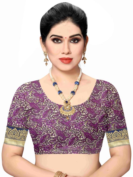 ombre printed saree with blouse - 17354744 - Standard Image - 3