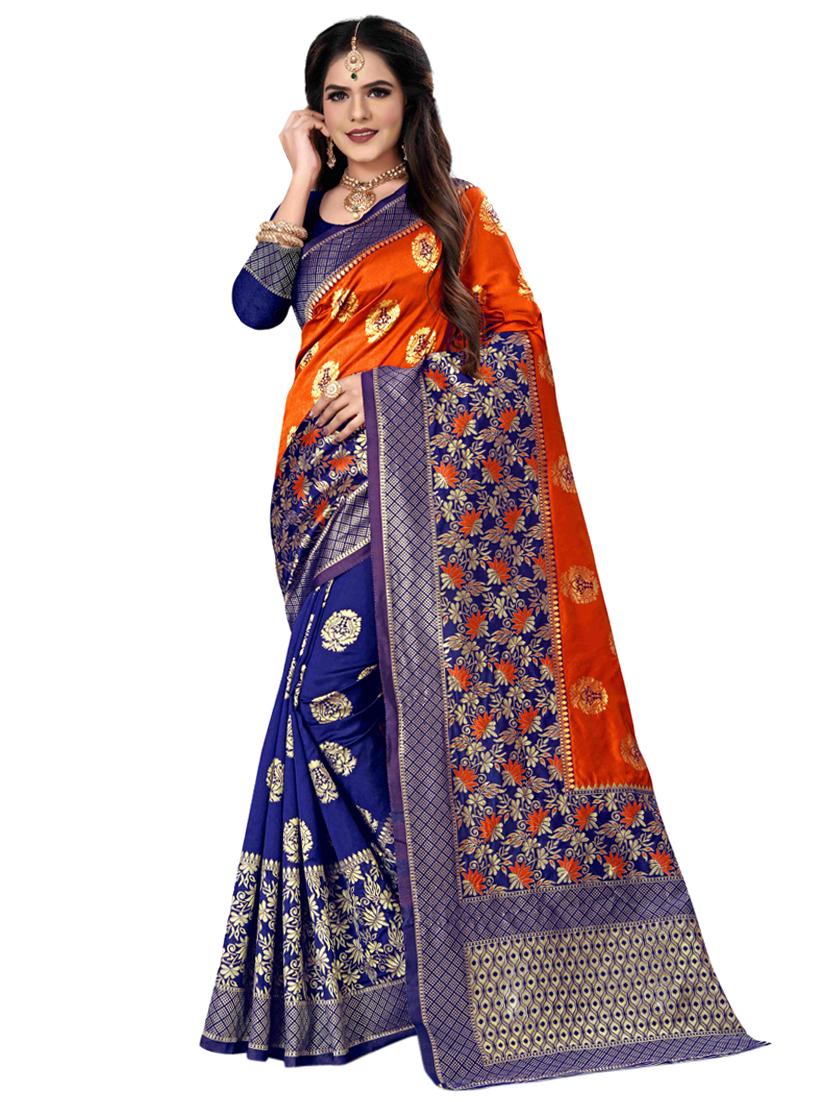 butti banarasi saree with blouse - 17354747 -  Zoom Image - 0