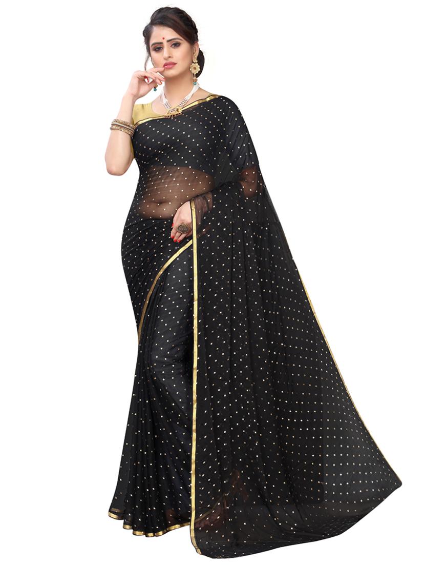 bordered printed saree with blouse - 17354785 - Zoom Image - 0